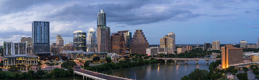 Austin Night Cityscape From Above Photograph by Bee Creek Photography ...