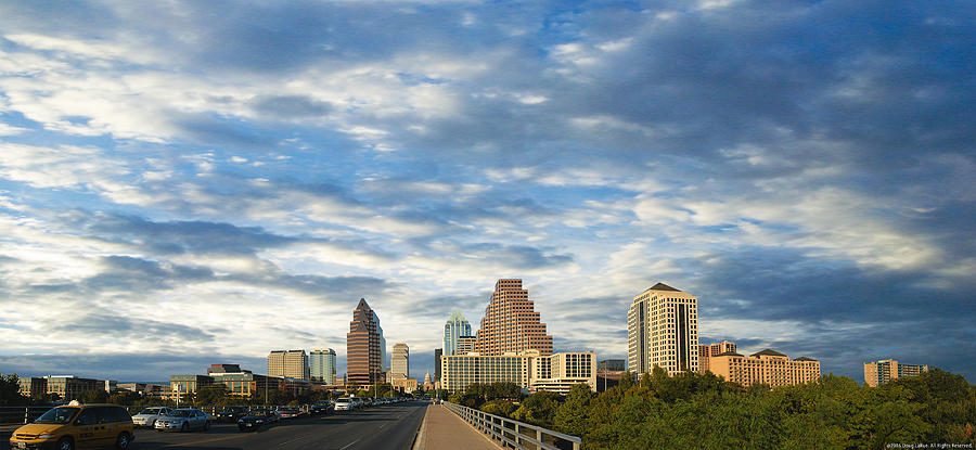 Austin Painting - Austin Skyline 2014 by Doug LaRue