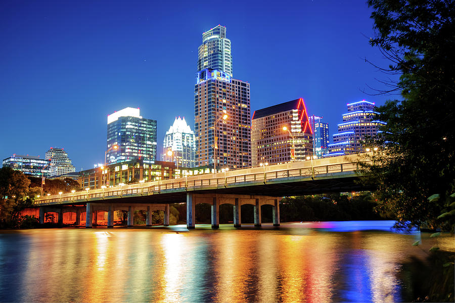Austin Skyline On The River - Texas Capitol Photograph