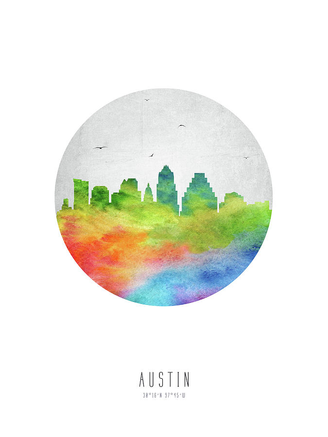 Austin Skyline Ustxau20 Digital Art