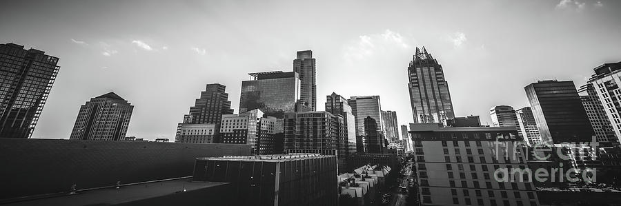 Austin Texas Black and White Panorama Photograph by Paul Velgos