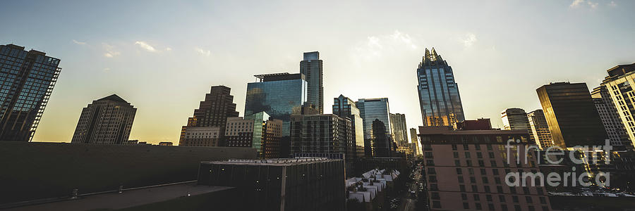 Austin Texas Downtown Panoramic Photo Photograph by Paul Velgos