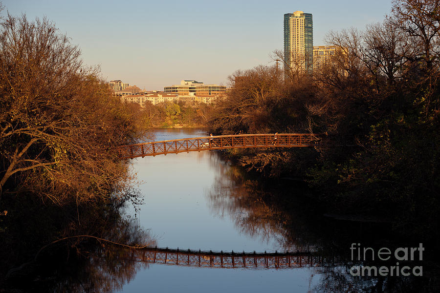 Fall Photograph - Austins Zilker Park Running Trail offers breath taking scenery for Runners and joggers by Dan Herron