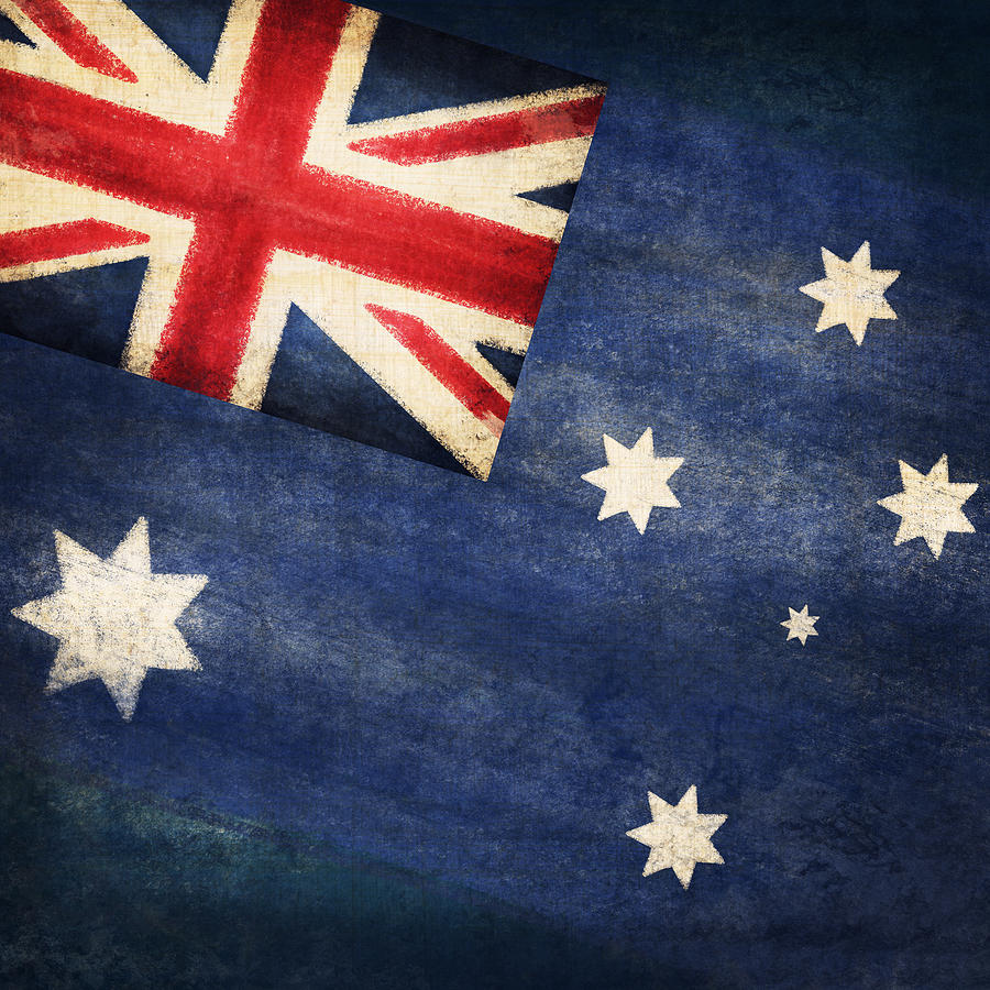 Abstract Photograph - Australia  flag by Setsiri Silapasuwanchai