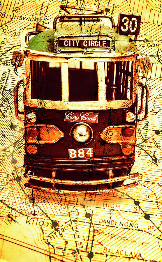 Australia Travel Tram Map Photograph