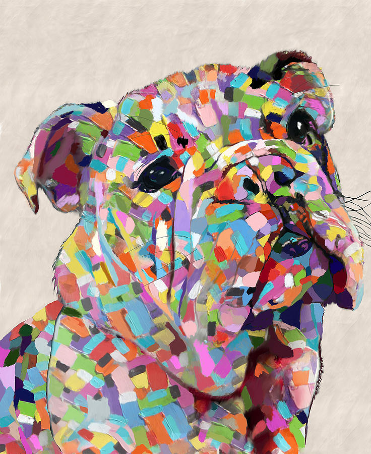 Australian Bulldog  Painting by Portraits By NC
