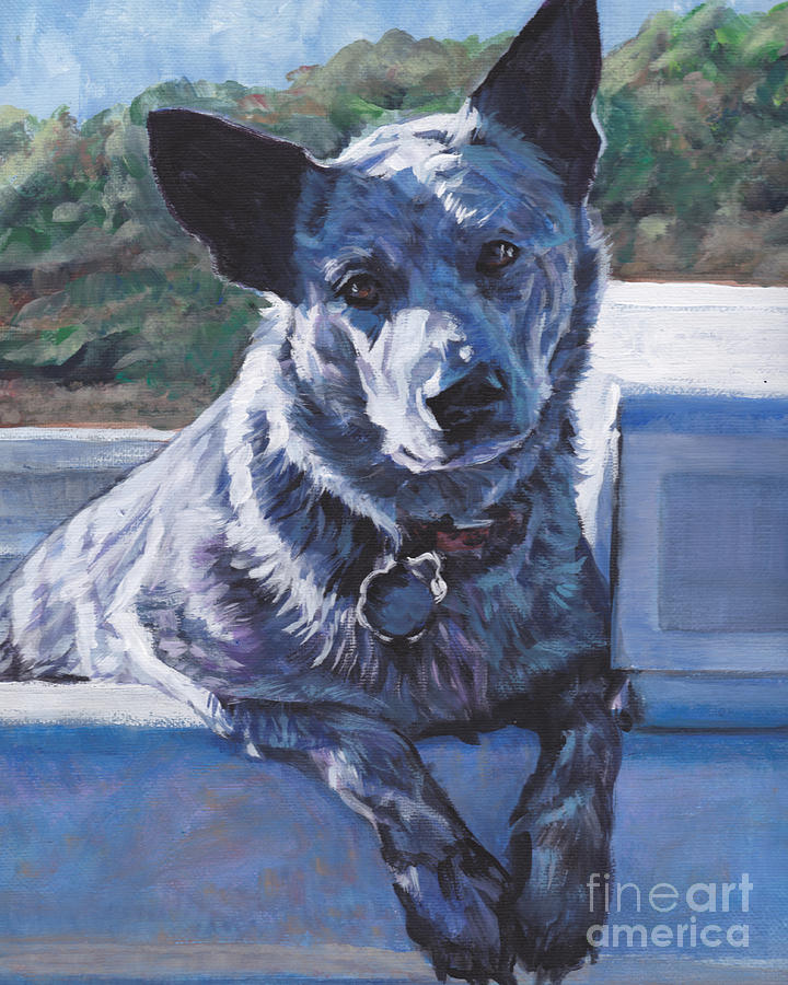 Australian Cattle Dog Blue Heeler Painting by Lee Ann Shepard