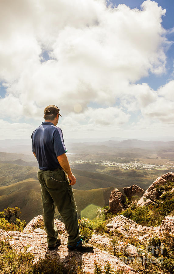 Australian explorer sightseeing Mt Zeehan Photograph by Jorgo Photography