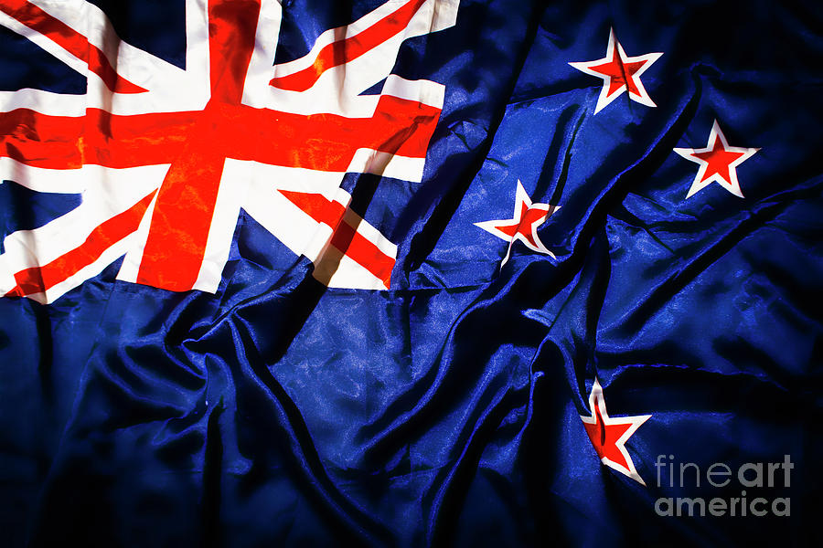 New Zealand flag art Photograph by Jorgo Photography