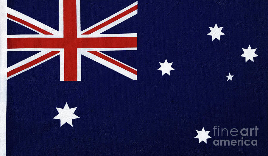 Flag Photograph - Australian Flag Textured by Kaye Menner by Kaye Menner
