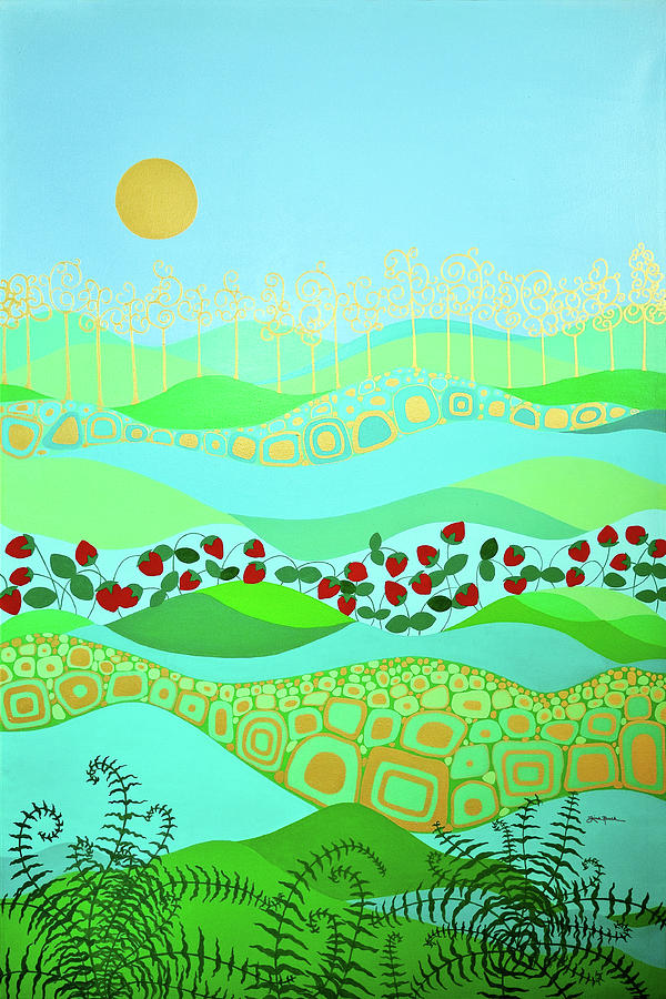 Australian Moonscape Painting by Linda Rauch
