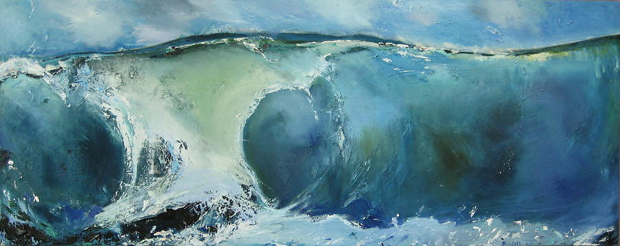 Abstract Painting - Australian Wave by Judy  Blundell