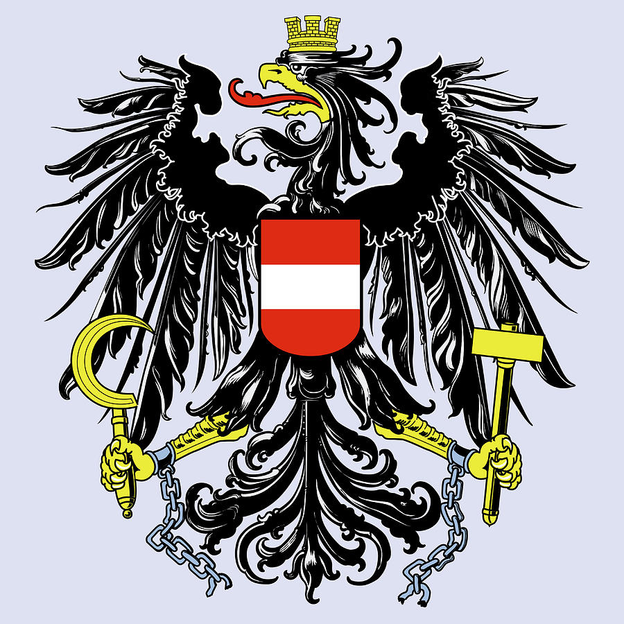 Austria Coat of Arms Drawing by Movie Poster Prints