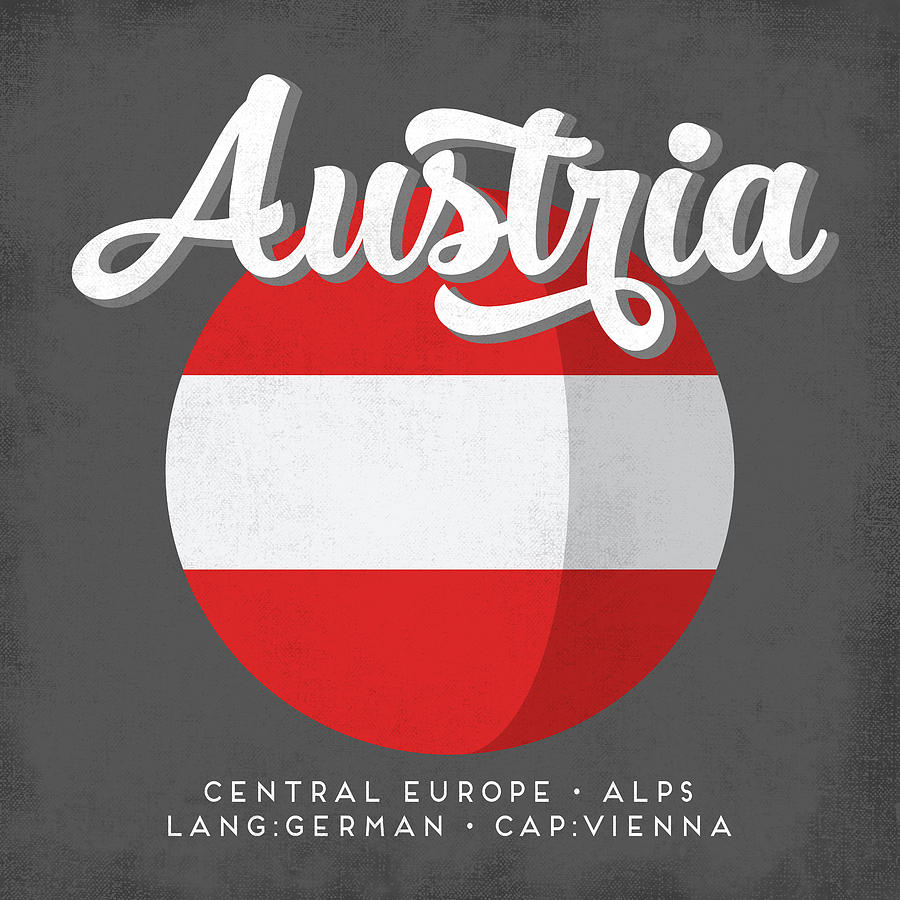Flag Digital Art - Austria Defined	 by Flo Karp