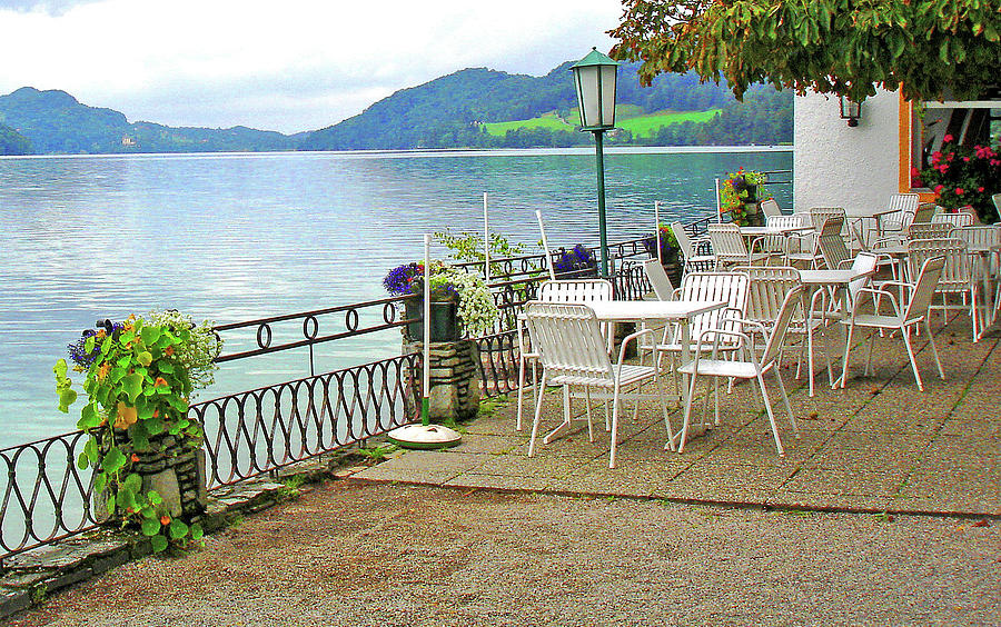 Austrian Cafe on the Lake Photograph by Kathy Kelly