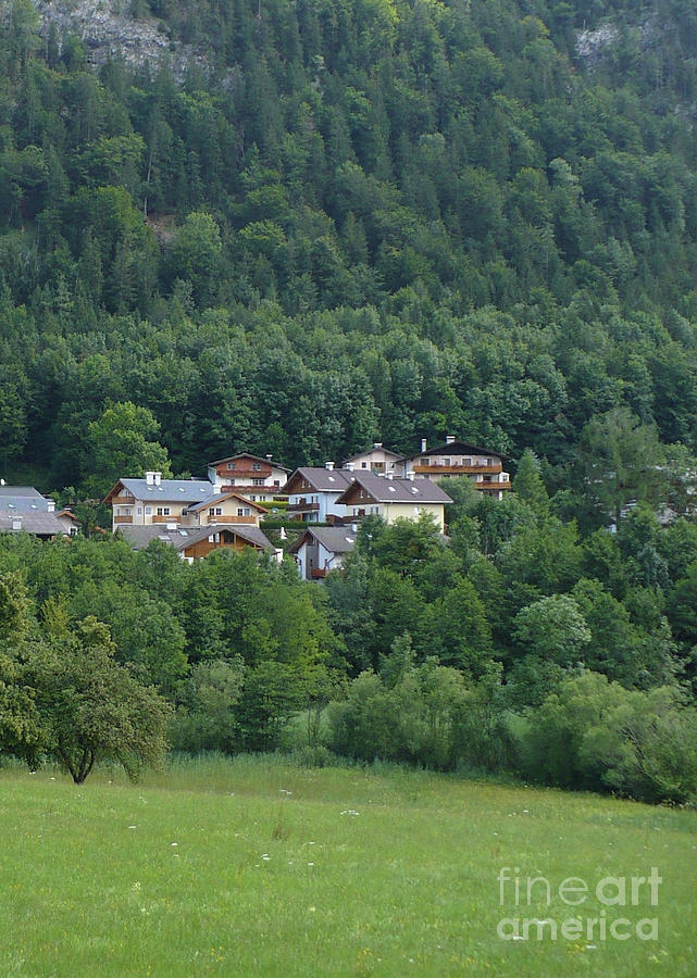 Austrian Houses Tucked in Hillside Photograph by Carol Groenen