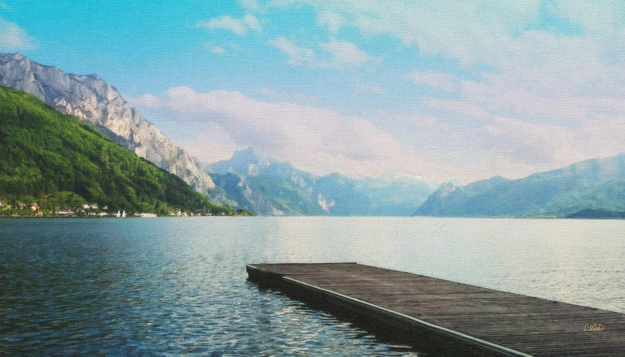 Austrian Mountain Lake EUR855052 Painting by Dean Wittle