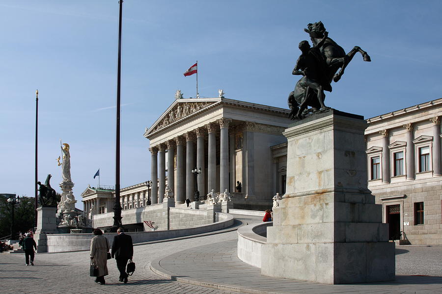 Austrian Parliament Photograph by Sally Weigand