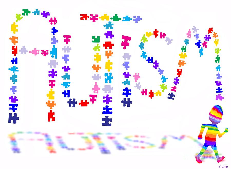 Autism Awareness Artwork Digital Art by Nick Gustafson