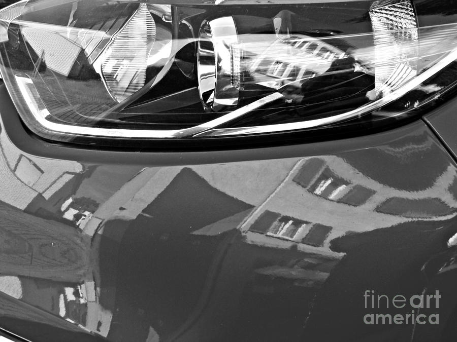 Auto Headlight 186 Monochrome Photograph
