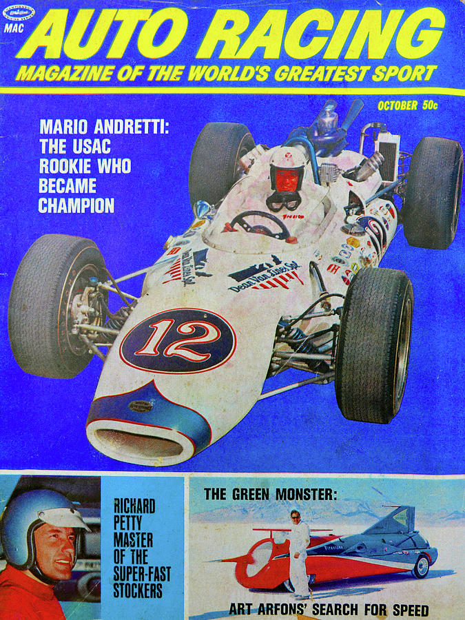 Auto Racing mag Oct 1966 Photograph by David Lee Thompson