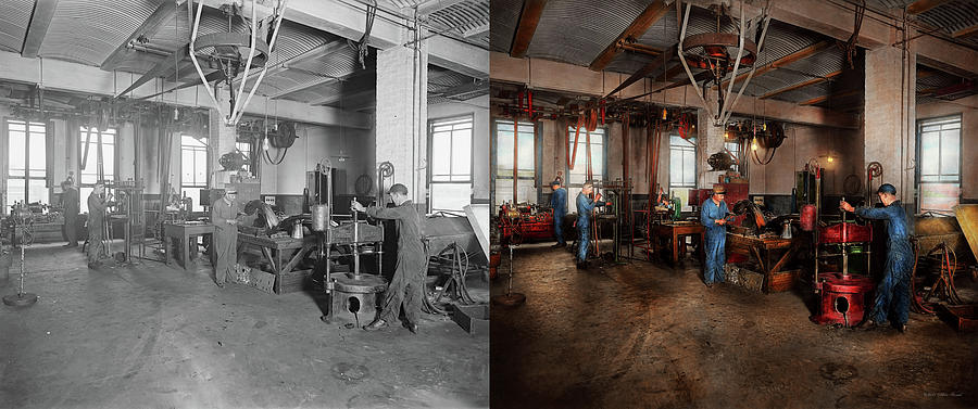 Autobody - The bodyshop 1916 - Side by Side Photograph by Mike Savad