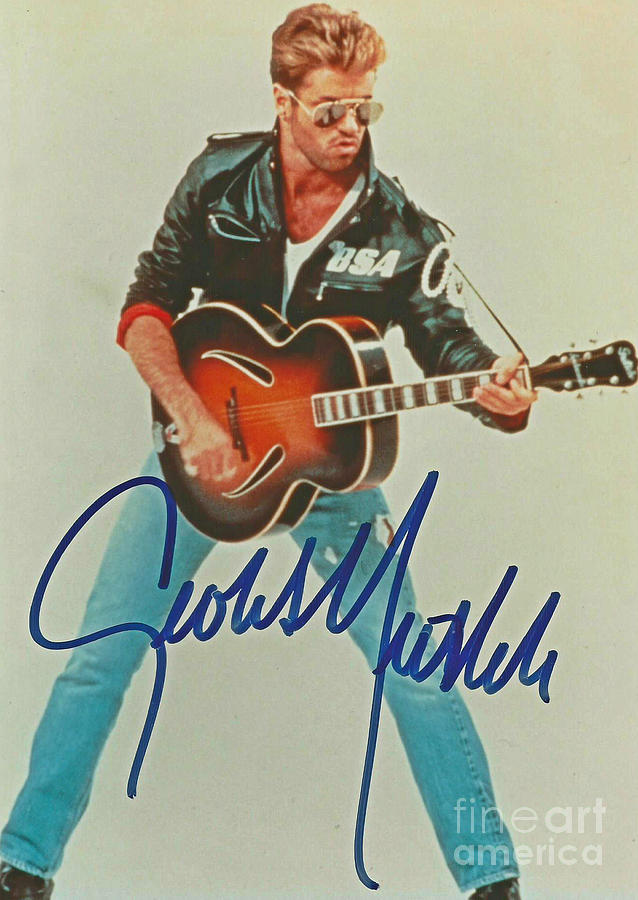 GEORGE MICHAEL AUTOGRAPHED SIGNED & FRAMED PP POSTER PHOTO D 