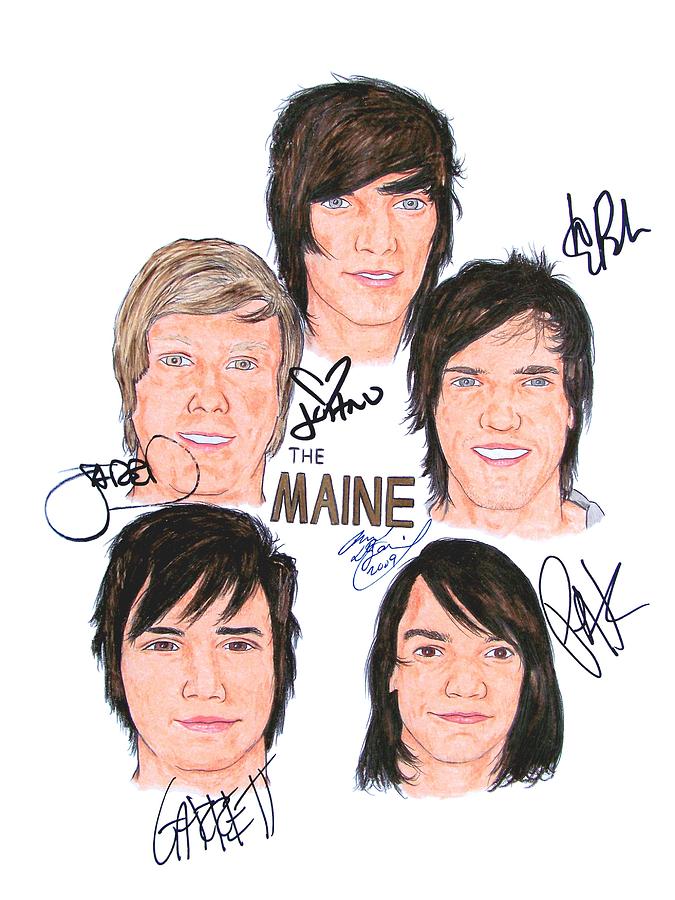 Autographed The MAINE Drawing by Michael Dijamco | Fine Art America