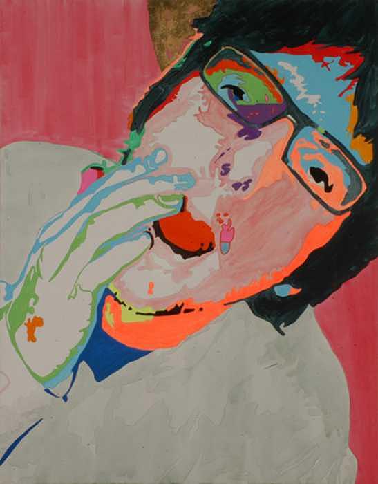 Portrait Painting - Automatic Portrait 02 by Pete Nawara Portrait Painting - Automatic Portrait 02 by Pete Nawara
