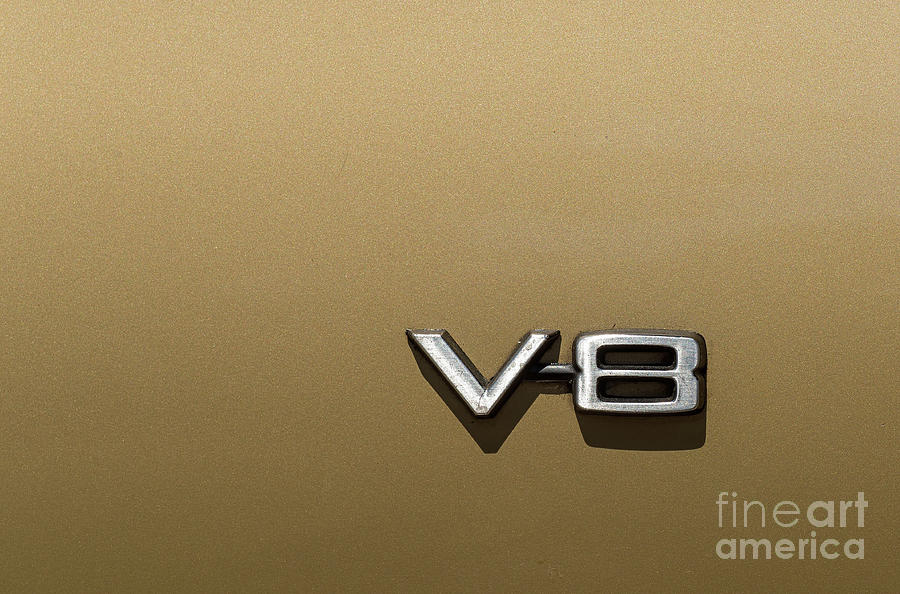 Automotive V8 sign Photograph by Les Palenik