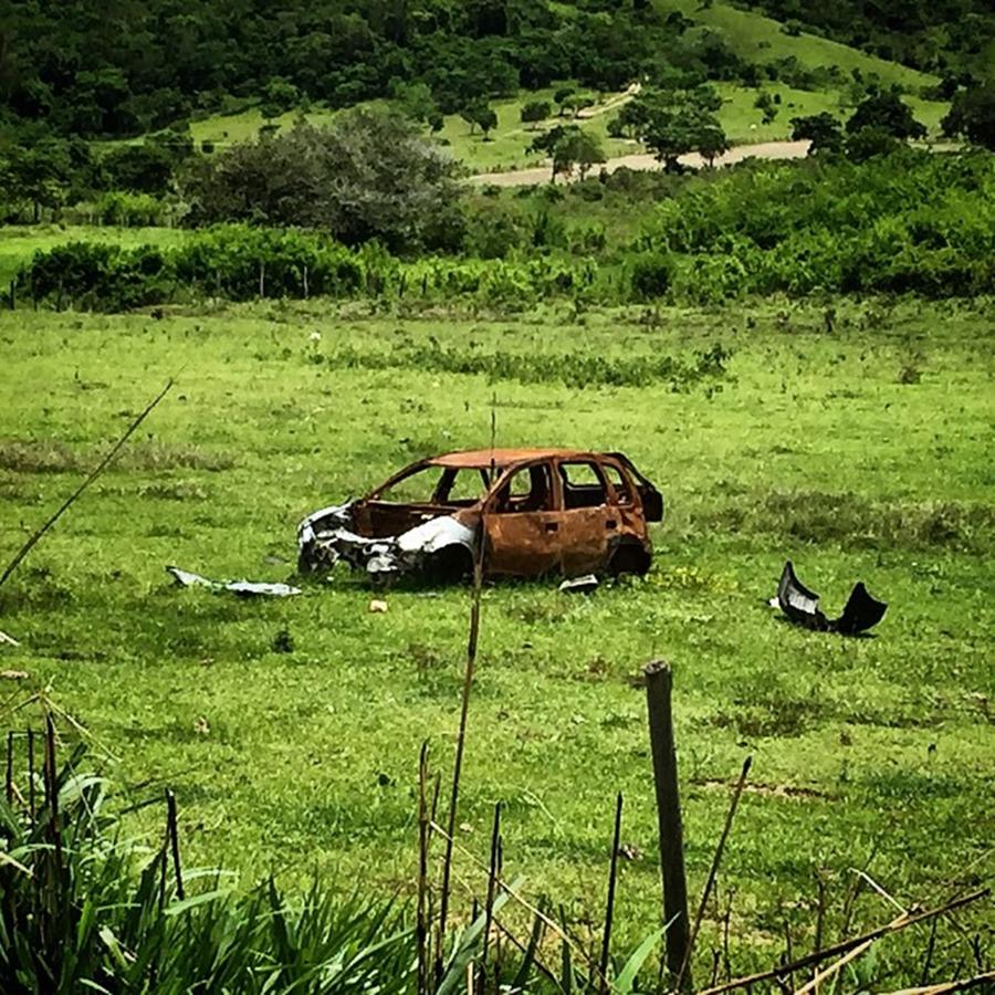 Farm Photograph - Automóvel Abandonado No Pasto Da by Kiko Lazlo Correia