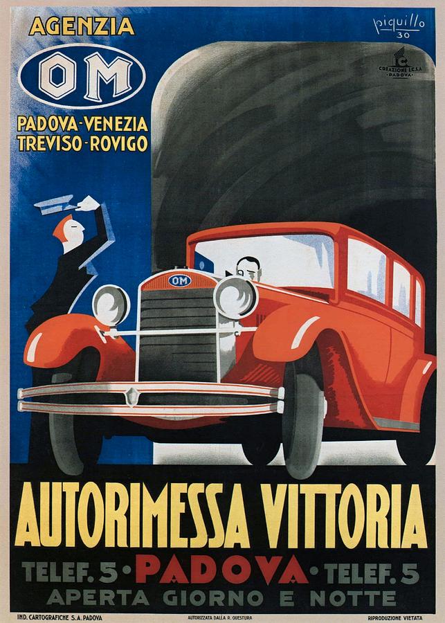 Art Deco Digital Art - Autorimessa Vittoria  Art Deco Poster by Vincent Monozlay