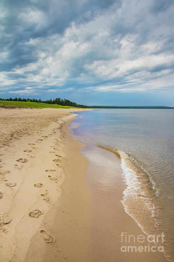 Autrain Beach Lake Superior Michigan Photograph by Karen Jorstad