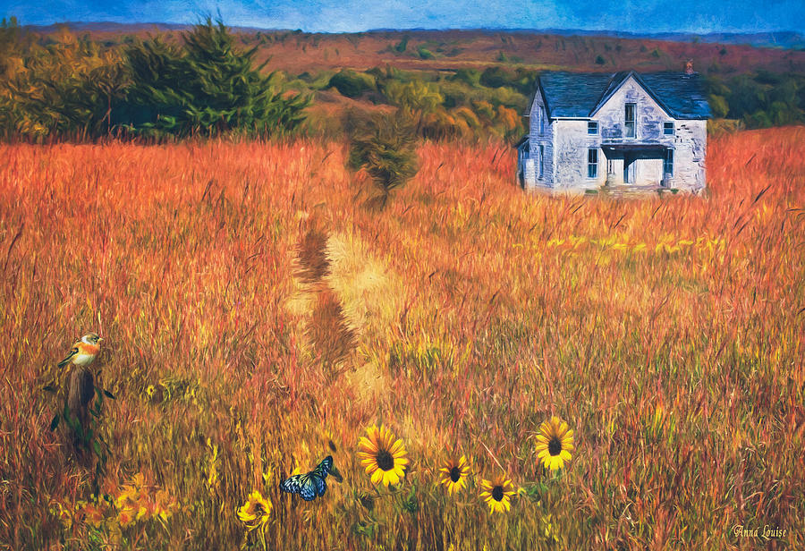 Autumn Abandoned House In The Prairie Photograph by Anna Louise
