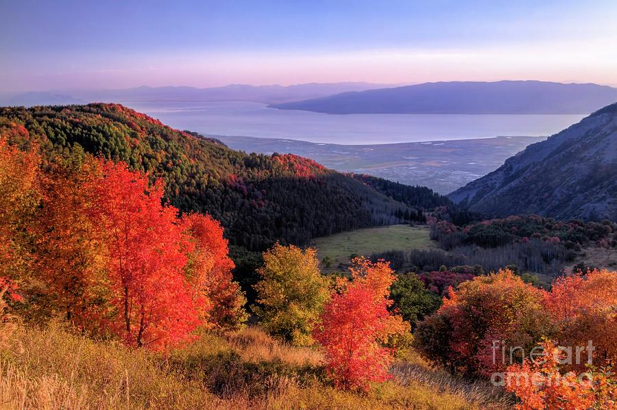 Autumn Above Utah Lake Photograph by Roxie Crouch