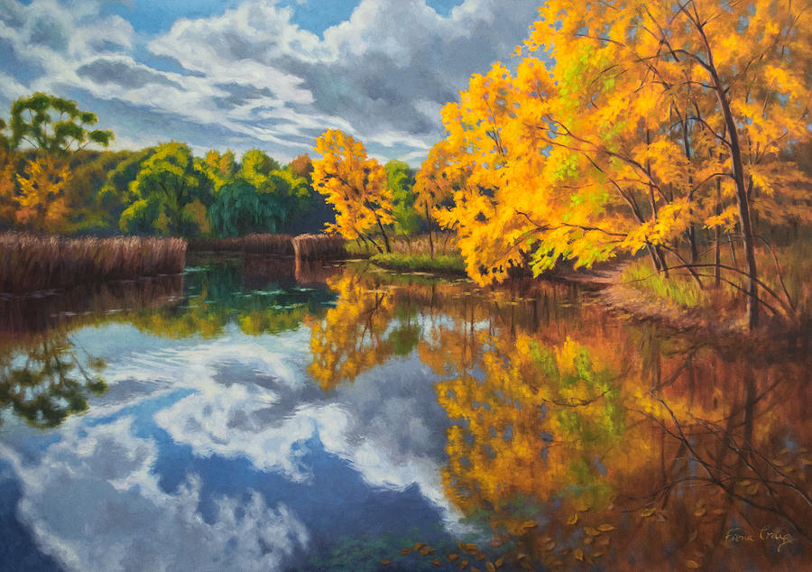 Fall Painting - Autumn Afternoon 2 by Fiona Craig