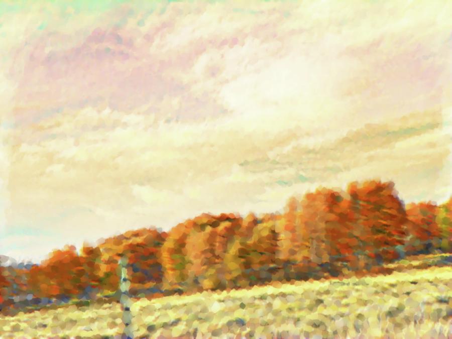 Autumn along the Fence Line Photograph by Lenore Senior
