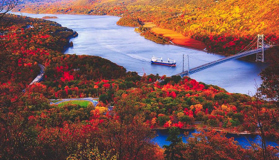 Autumn Along The Hudson Photograph by Mountain Dreams