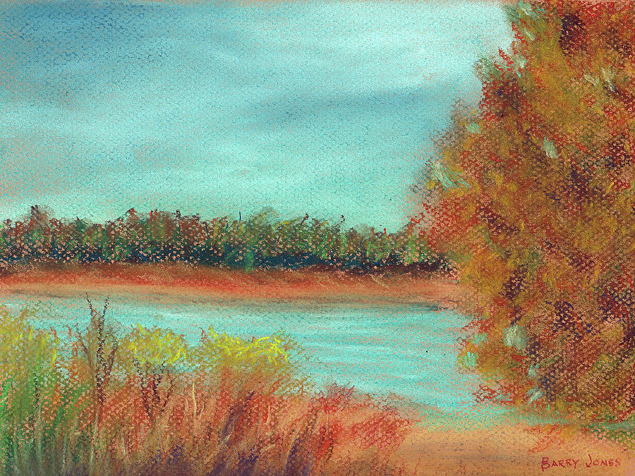 Autumn Along the River Painting by Barry Jones