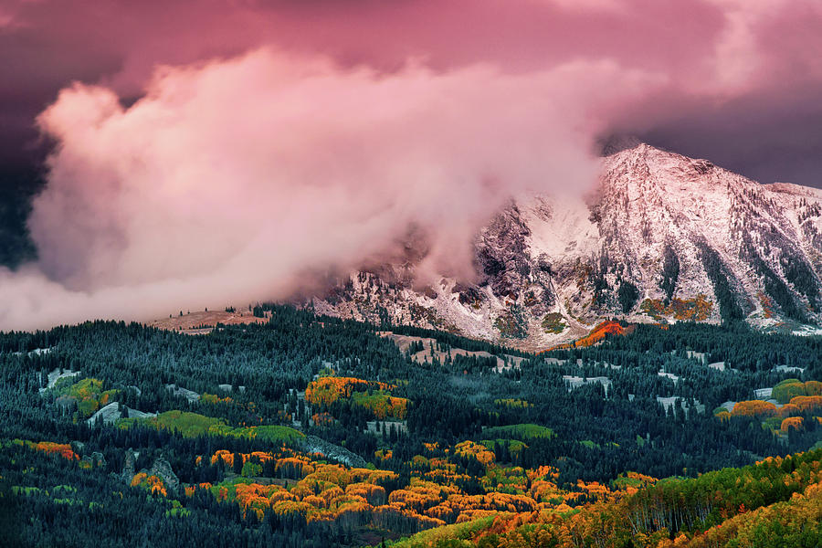 Autumn Alpenglow Photograph by John De Bord