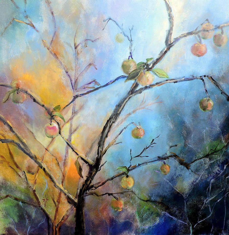 Autumn Apple Tree Painting by Jodie Marie Anne Richardson Traugott          aka jm-ART