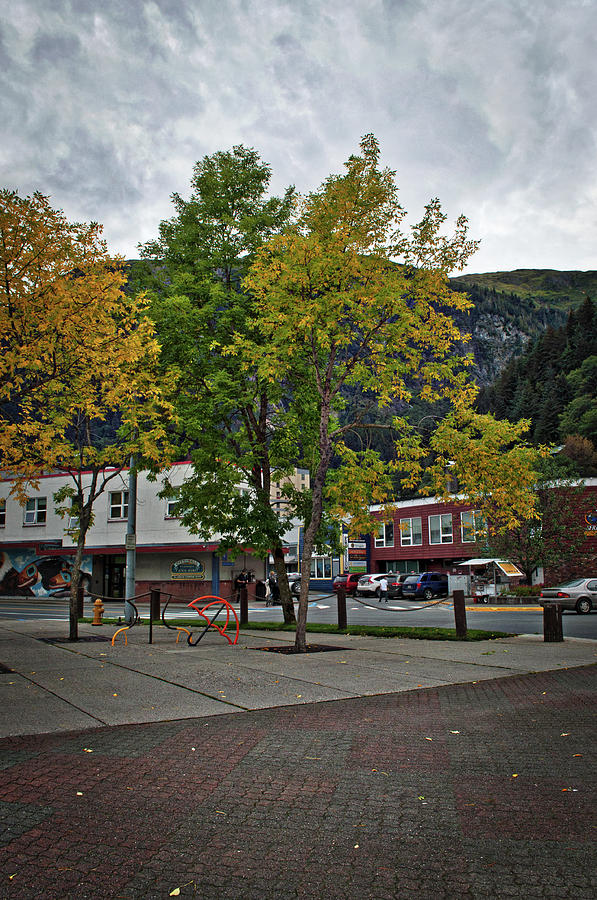 Autumn Approaches Downtown Juneau Photograph by Cathy Mahnke