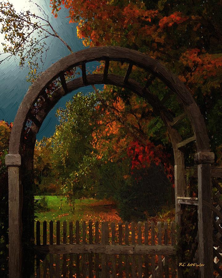 Tree Painting - Autumn Archway by RC DeWinter