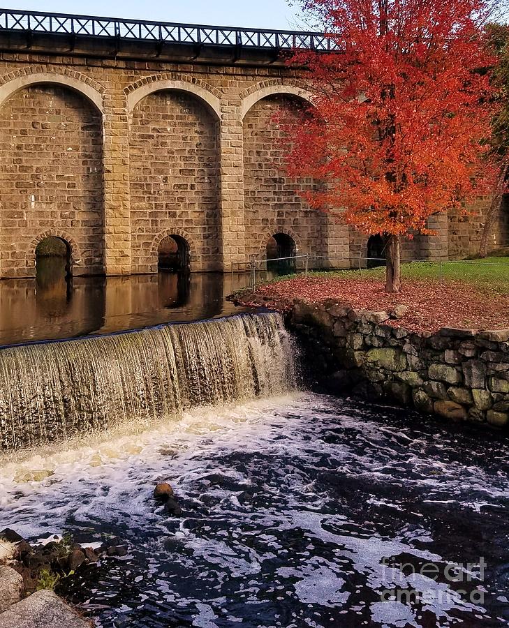 Autumn Arrives At The Viaduct In Canton, Massachusetts. Photograph by Poets Eye