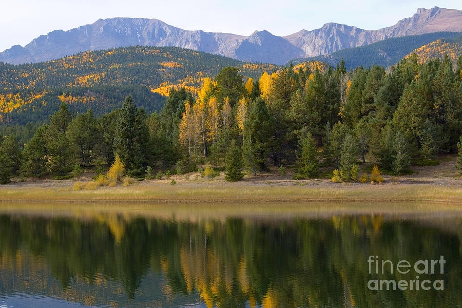 Autumn Aspen Reflections at Crystal Creek Reservoir Photograph by Steven Krull