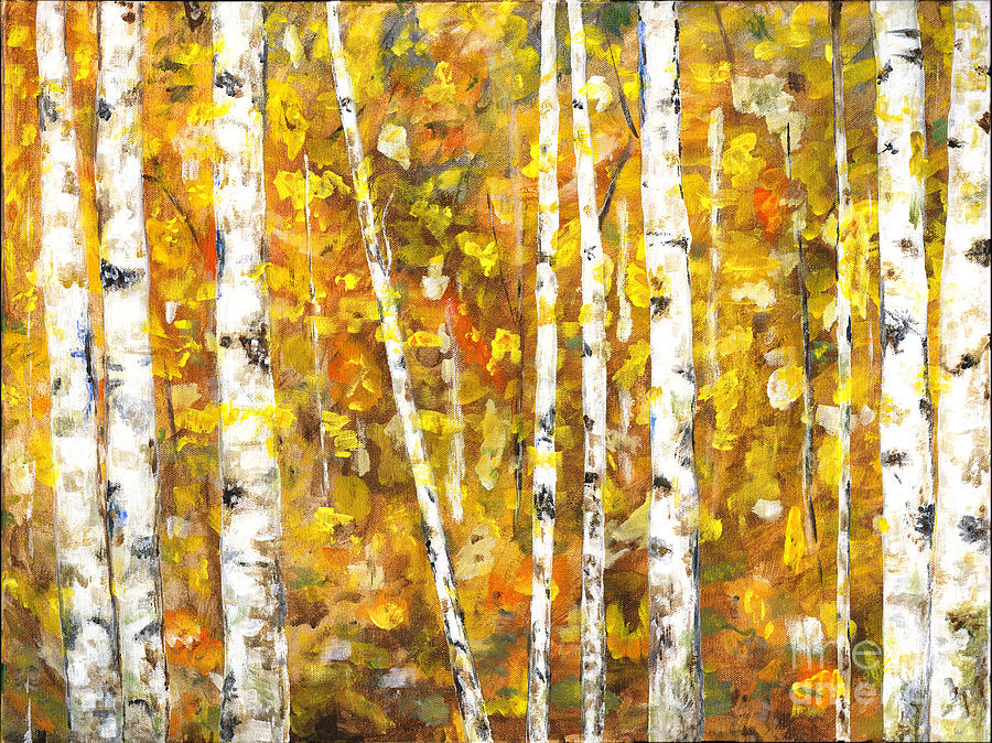 Autumn Aspen Painting by Timothy Hacker