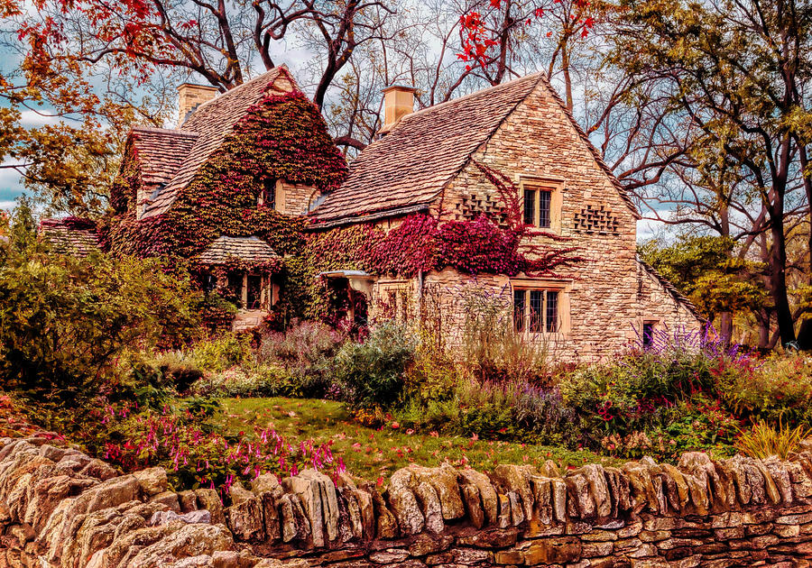 Autumn at Cotswold Cottage Photograph by Susan Rissi Tregoning