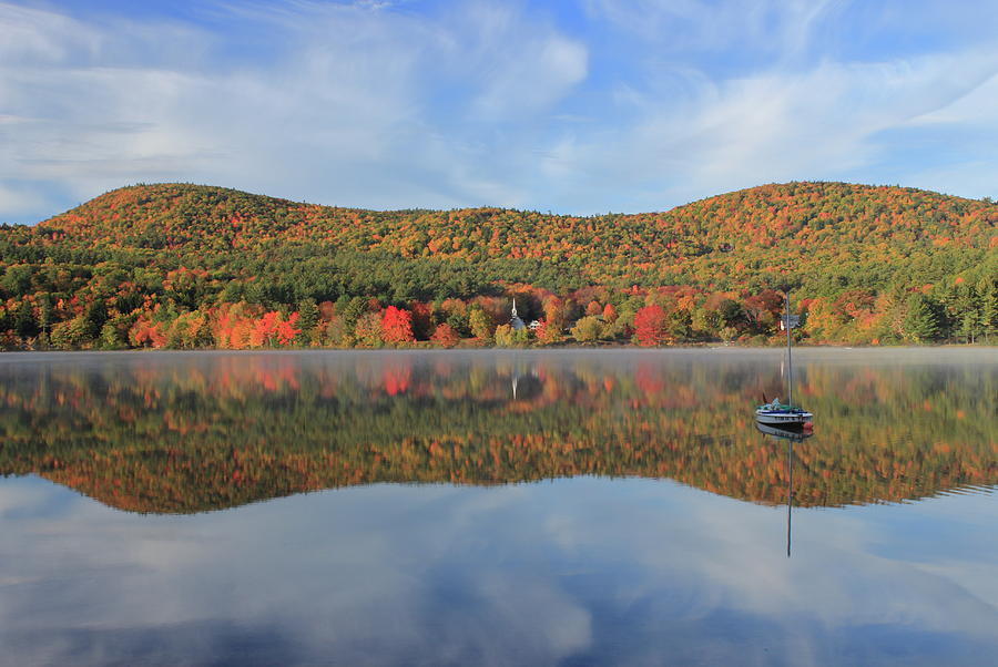 Autumn at Crystal Lake Photograph by John Burk