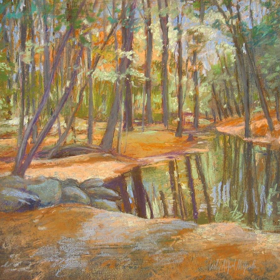 autumn at Kenoza Painting by Leslie Alfred McGrath