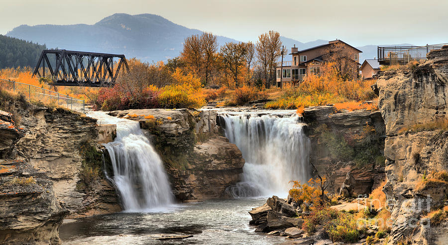 Autumn At Lundbreck Falls Provincial Park Photograph by Adam Jewell